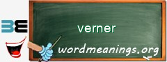 WordMeaning blackboard for verner